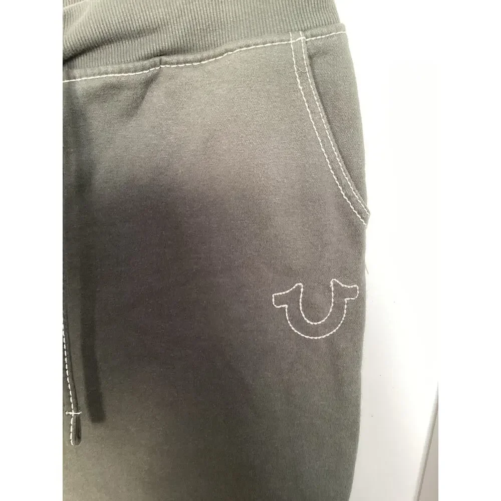 True Religion Men's XL Olive Green Jogger Sweatpants‎ logo casual